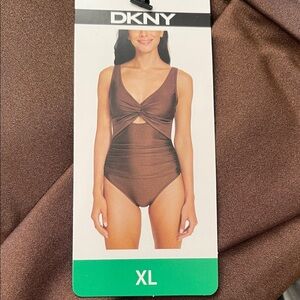 DKNY Chocolate One-Piece Swimsuit